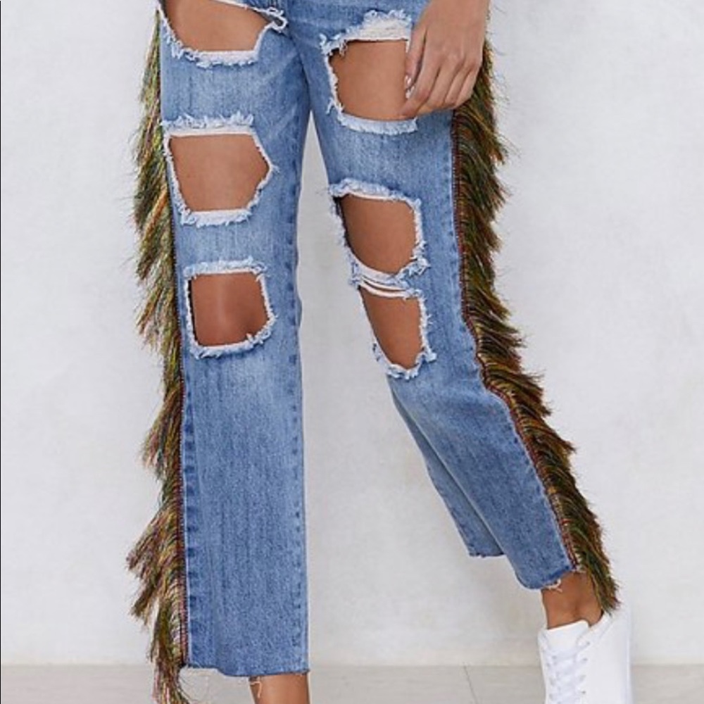 Fringe Mom Jeans